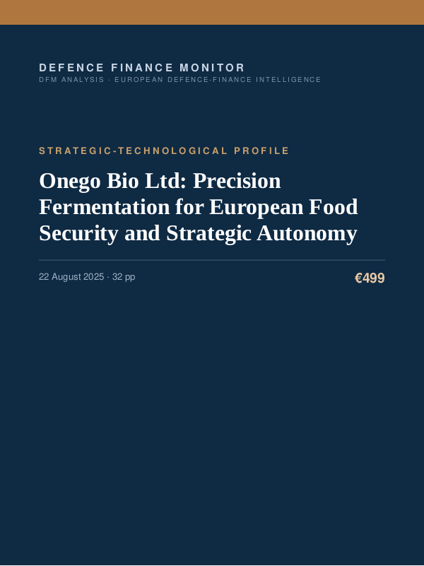 Cover of Onego Bio Ltd: Precision Fermentation for European Food Security and Strategic Autonomy