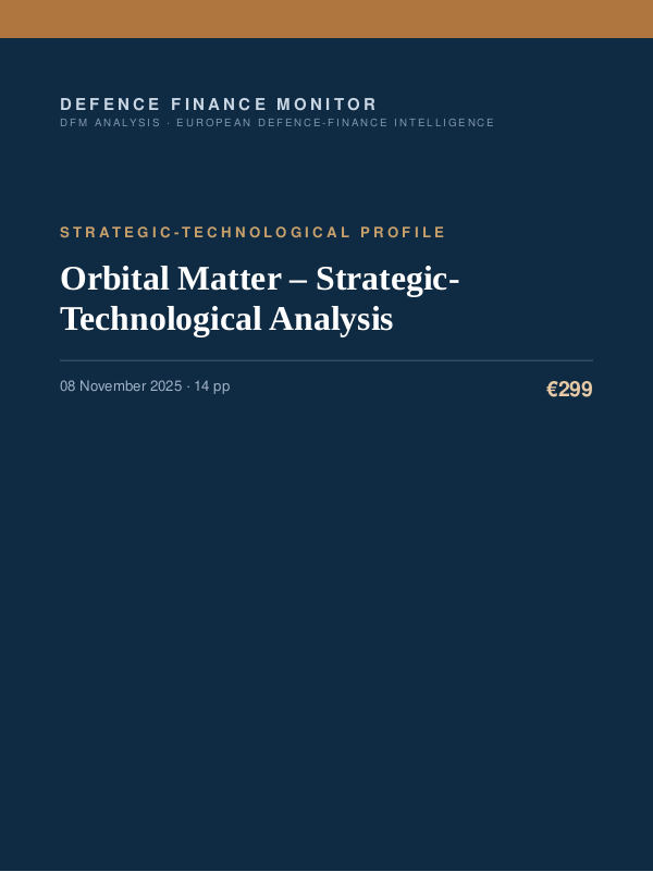 Cover of Orbital Matter – Strategic-Technological Analysis