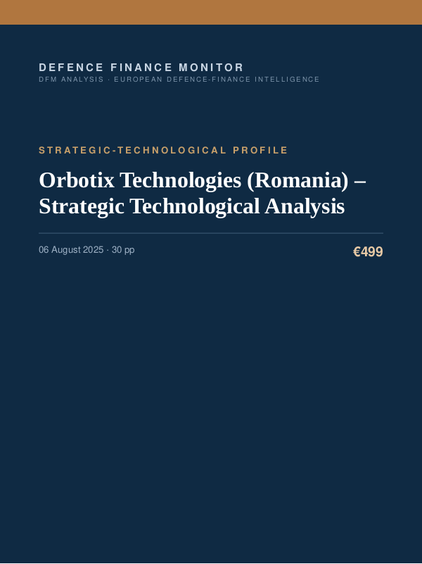Cover of Orbotix Technologies (Romania) – Strategic Technological Analysis