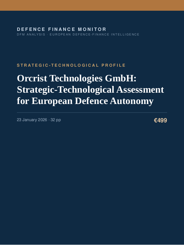 Cover of Orcrist Technologies GmbH: Strategic-Technological Assessment for European Defence Autonomy