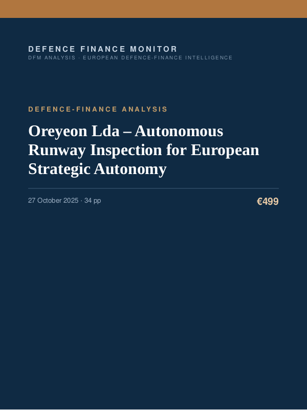 Cover of Oreyeon Lda – Autonomous Runway Inspection for European Strategic Autonomy