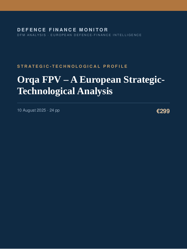 Cover of Orqa FPV – A European Strategic-Technological Analysis