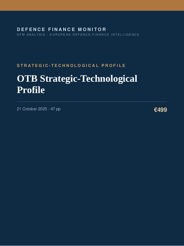 Cover of the DFM report “OTB Strategic-Technological Profile” — Strategic-Technological Profile, 47-page PDF
