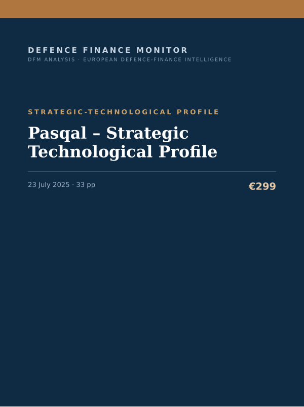 Cover of the DFM report “Pasqal – Strategic Technological Profile” — Strategic-Technological Profile, 33-page PDF