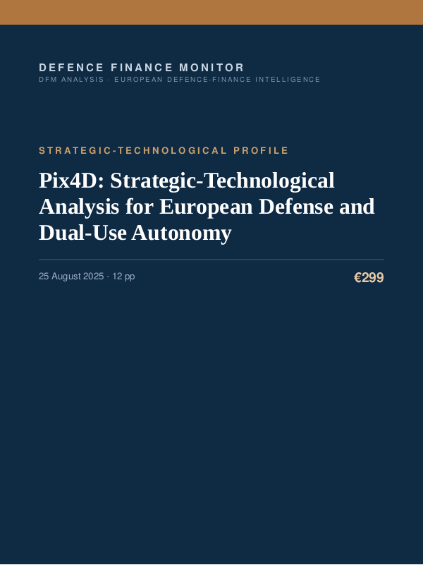 Cover of Pix4D: Strategic-Technological Analysis for European Defense and Dual-Use Autonomy