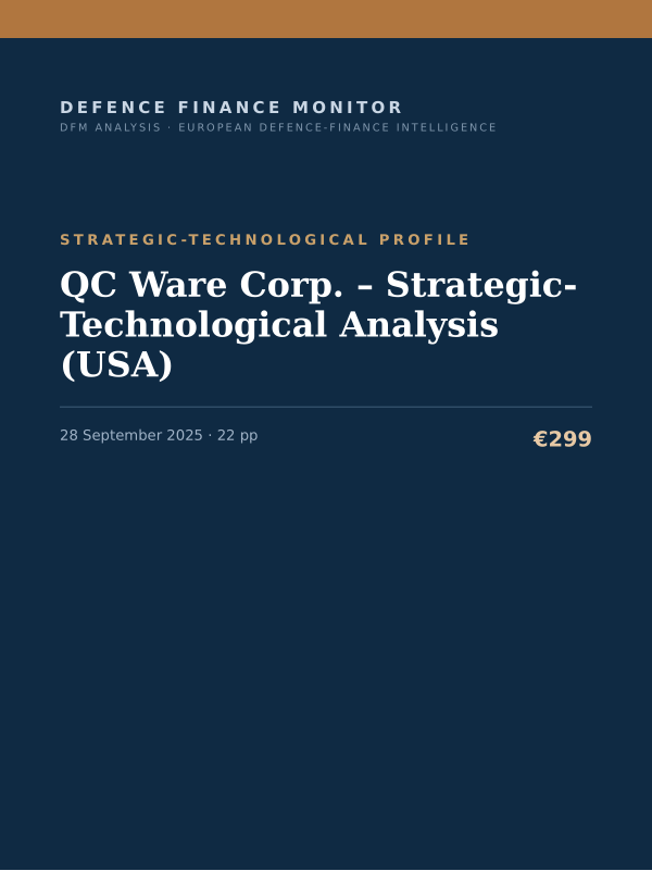 Cover of the DFM report “QC Ware Corp. – Strategic-Technological Analysis (USA)” — Strategic-Technological Profile, 22-page PDF