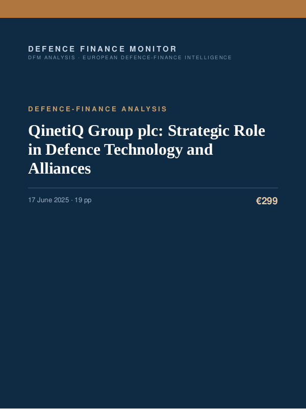 Cover of QinetiQ Group plc: Strategic Role in Defence Technology and Alliances