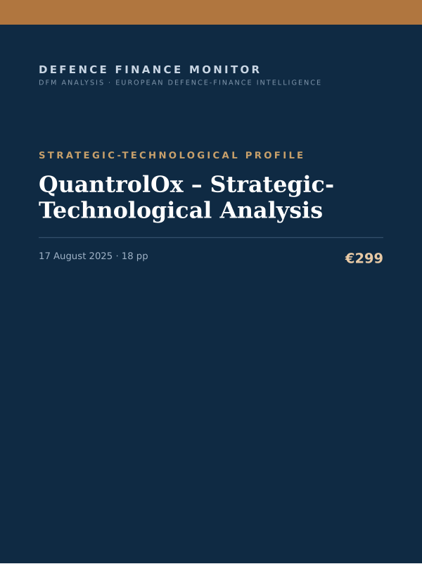 Cover of QuantrolOx – Strategic-Technological Analysis
