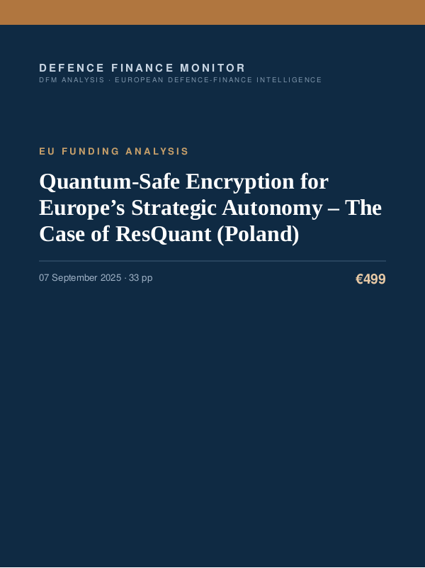 Cover of Quantum-Safe Encryption for Europe’s Strategic Autonomy – The Case of ResQuant (Poland)
