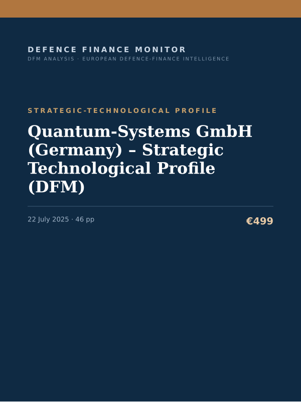 Cover of the DFM report “Quantum-Systems GmbH (Germany) – Strategic Technological Profile” — Strategic-Technological Profile, 46-page PDF