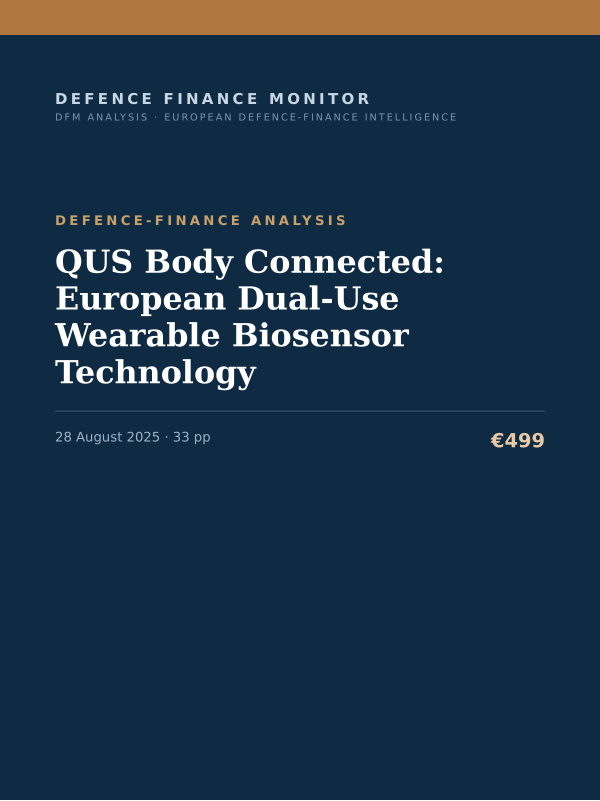 Cover of QUS Body Connected: European Dual-Use Wearable Biosensor Technology