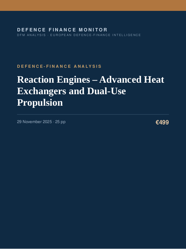 Cover of Reaction Engines – Advanced Heat Exchangers and Dual-Use Propulsion