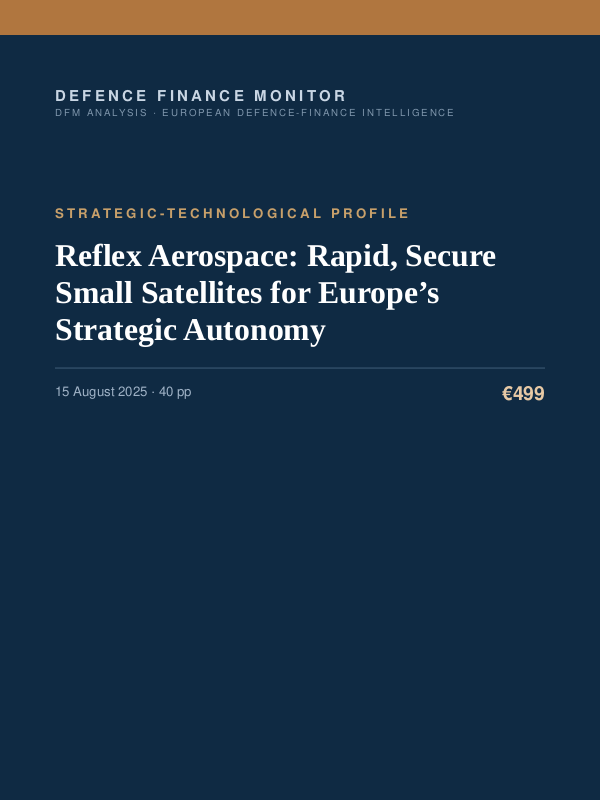Cover of Reflex Aerospace: Rapid, Secure Small Satellites for Europe’s Strategic Autonomy