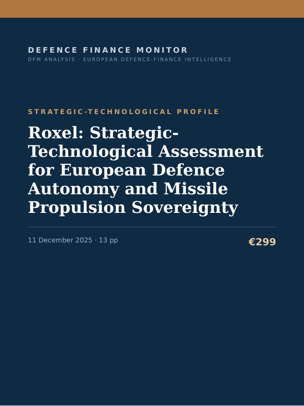 Cover of Roxel: Strategic-Technological Assessment for European Defence Autonomy and Missile Propulsion Sovereignty