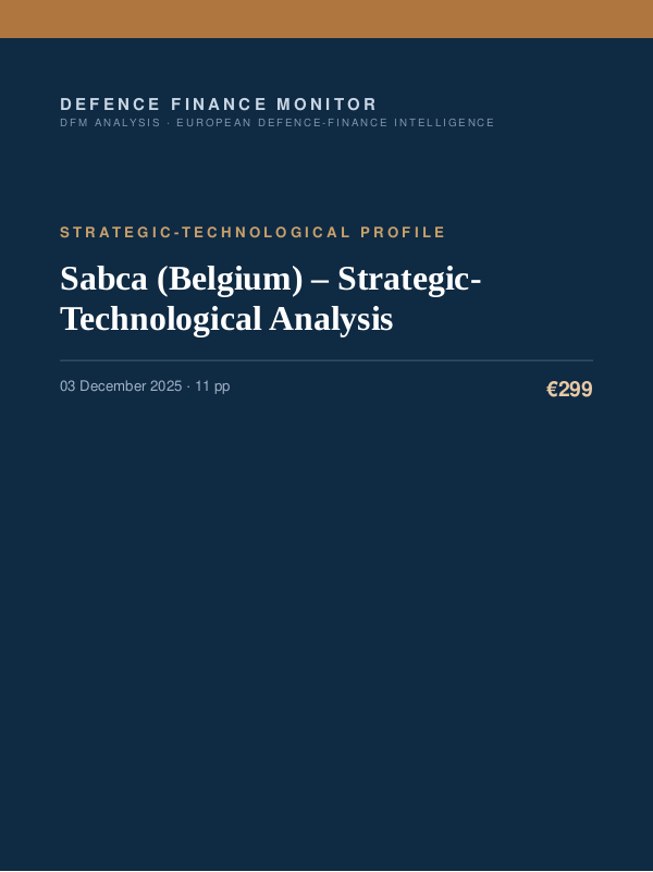 Cover of Sabca (Belgium) – Strategic-Technological Analysis