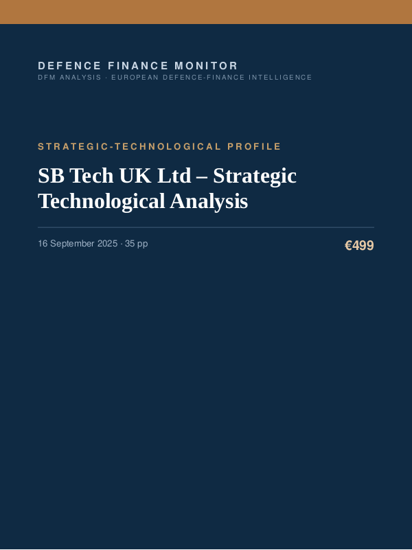 Cover of SB Tech UK Ltd – Strategic Technological Analysis