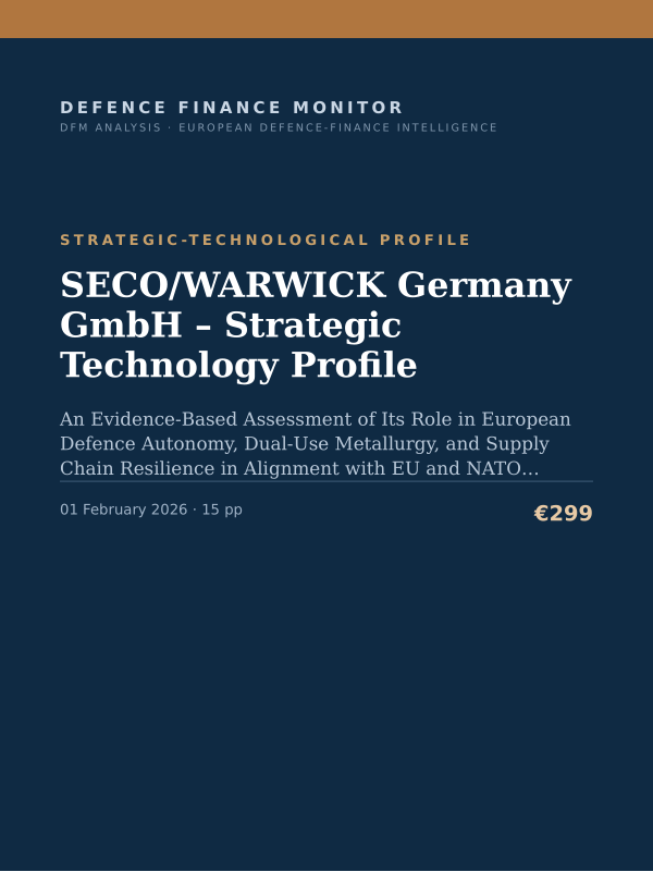 Cover of the DFM report “SECO/WARWICK Germany GmbH – Strategic Technology Profile” — Strategic-Technological Profile, 15-page PDF