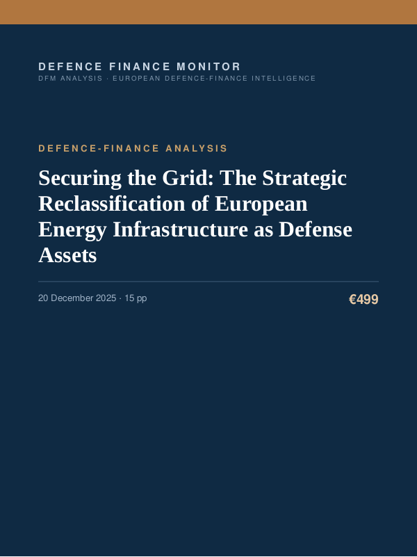 Cover of Securing the Grid: The Strategic Reclassification of European Energy Infrastructure as Defense Assets