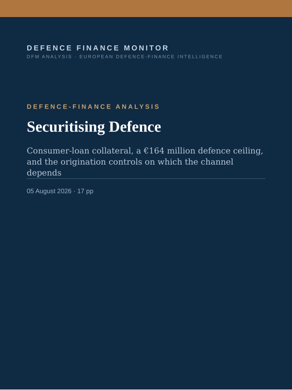 Cover of the report Securitising Defence