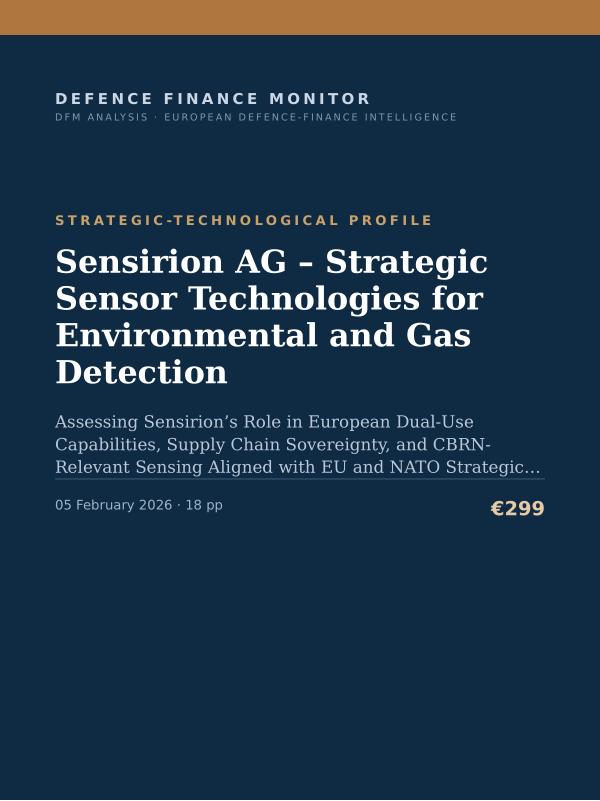 Cover of Sensirion AG – Strategic Sensor Technologies for Environmental and Gas Detection