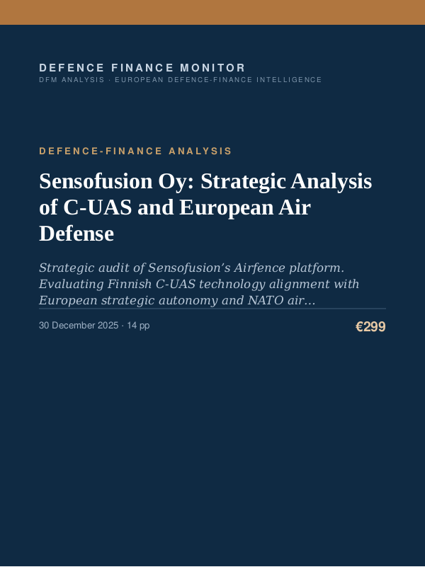 Cover of Sensofusion Oy: Strategic Analysis of C-UAS and European Air Defense