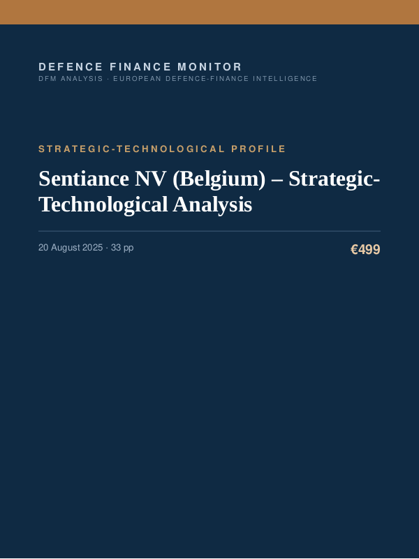 Cover of Sentiance NV (Belgium) – Strategic-Technological Analysis