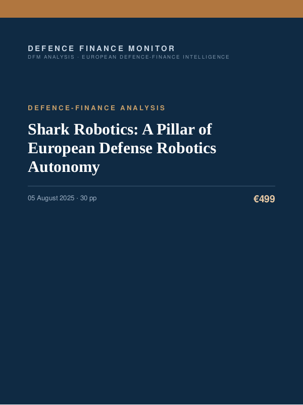 Cover of Shark Robotics: A Pillar of European Defense Robotics Autonomy