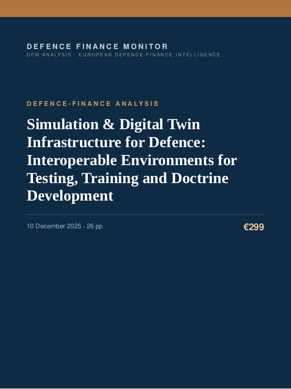 Cover of Simulation & Digital Twin Infrastructure for Defence: Interoperable Environments for Testing, Training and Doctrine Development