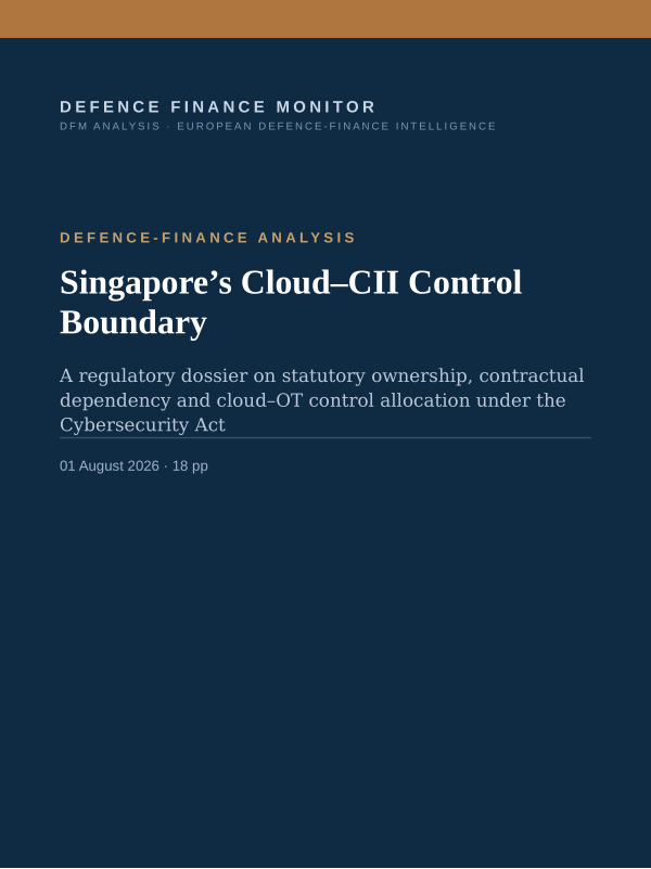Cover of Singapore’s Cloud–CII Control Boundary