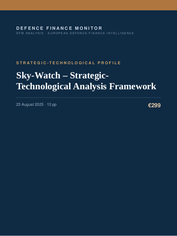 Cover of Sky-Watch – Strategic-Technological Analysis Framework