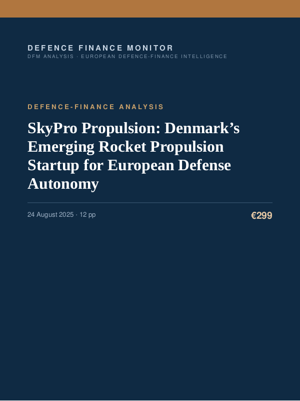 Cover of SkyPro Propulsion: Denmark’s Emerging Rocket Propulsion Startup for European Defense Autonomy