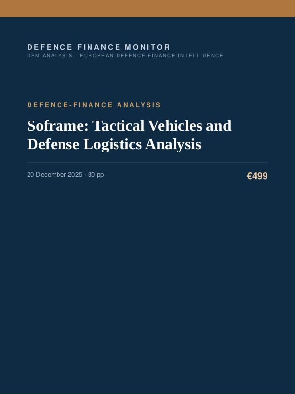 Cover of Soframe: Tactical Vehicles and Defense Logistics Analysis