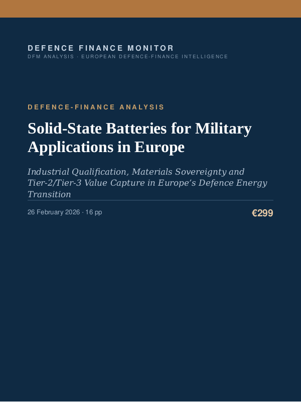 Cover of Solid-State Batteries for Military Applications in Europe