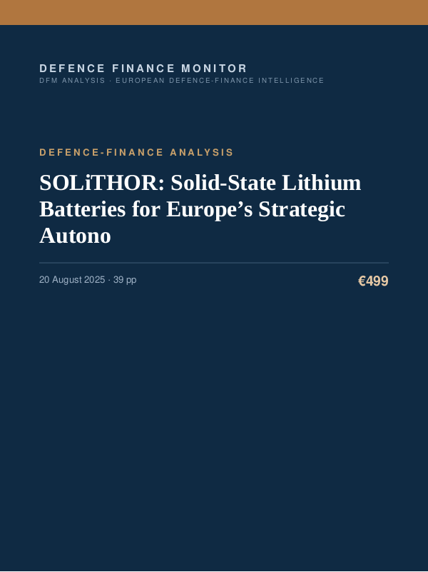 Cover of SOLiTHOR: Solid-State Lithium Batteries for Europe’s Strategic Autono