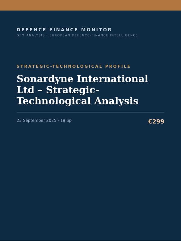 Cover of Sonardyne International Ltd – Strategic-Technological Analysis