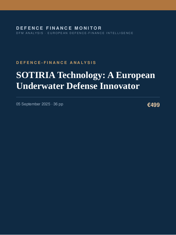 Cover of SOTIRIA Technology: A European Underwater Defense Innovator