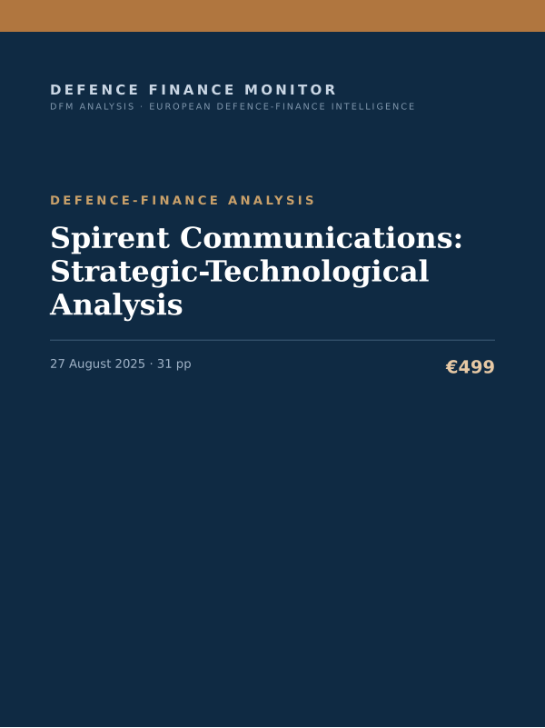 Cover of Spirent Communications: Strategic-Technological Analysis