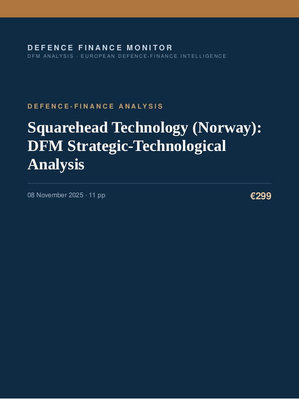 Cover of Squarehead Technology (Norway): DFM Strategic-Technological Analysis