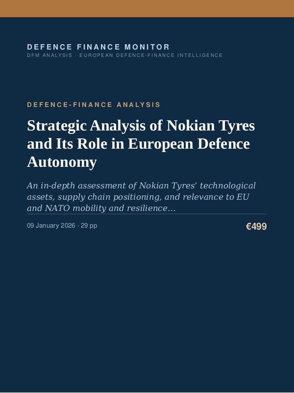 Cover of Strategic Analysis of Nokian Tyres and Its Role in European Defence Autonomy