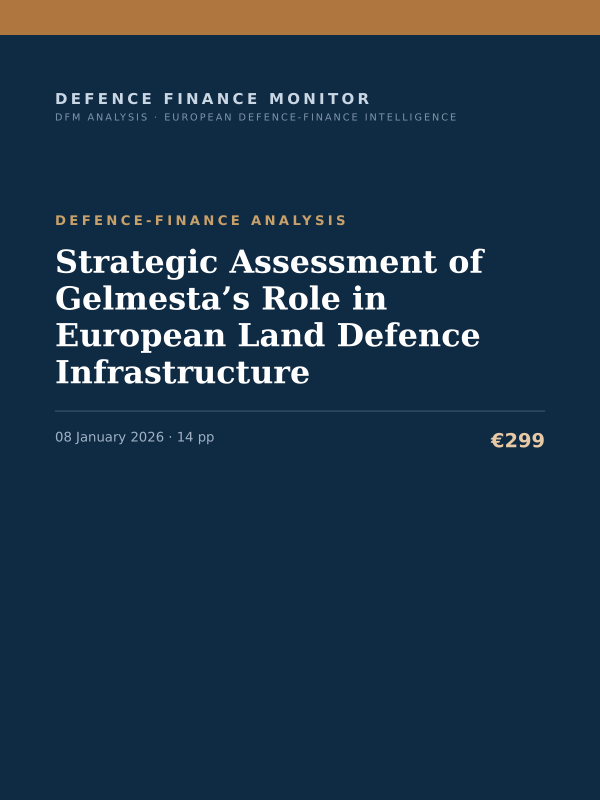 Cover of Strategic Assessment of Gelmesta’s Role in European Land Defence Infrastructure