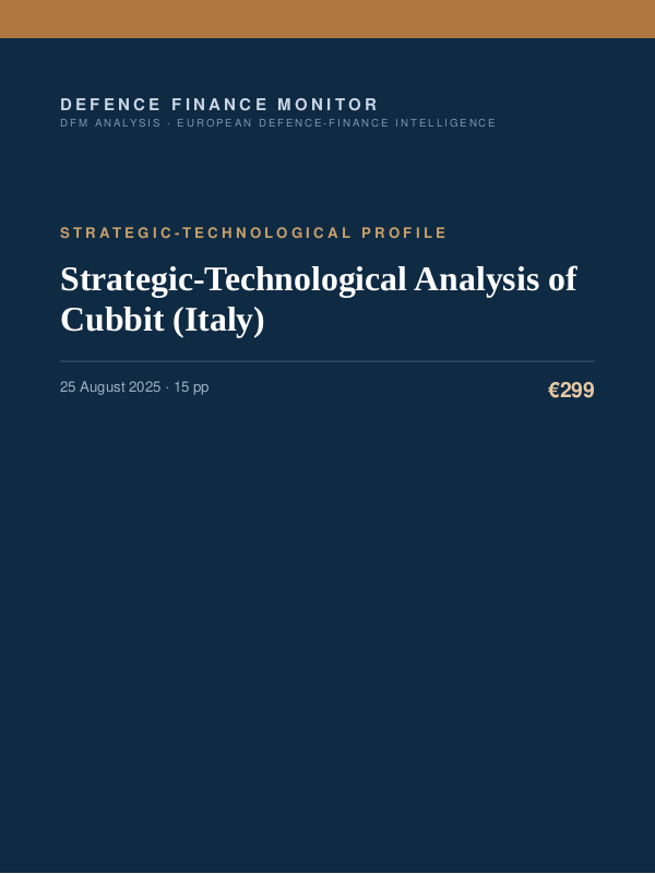 Cover of Strategic-Technological Analysis of Cubbit (Italy)