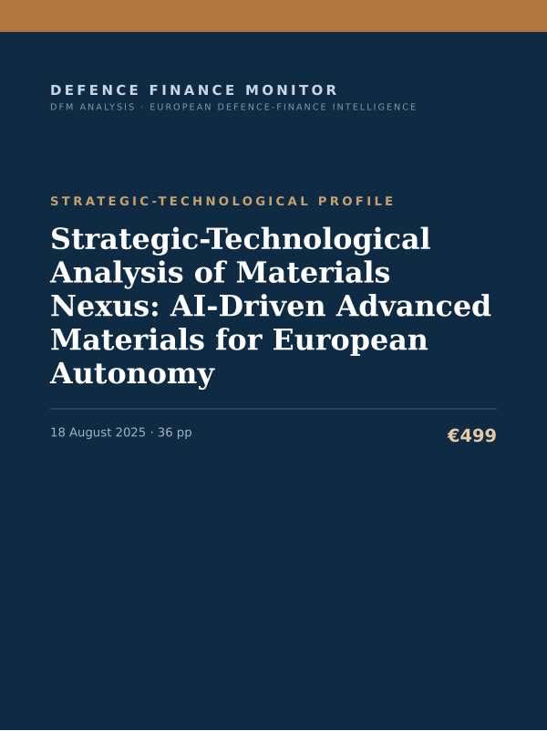 Cover of Strategic-Technological Analysis of Materials Nexus: AI-Driven Advanced Materials for European Autonomy
