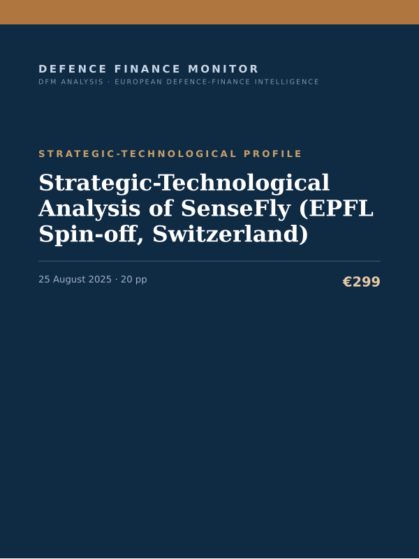 Cover of Strategic-Technological Analysis of SenseFly (EPFL Spin-off, Switzerland)