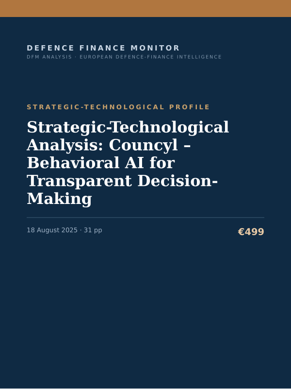 Cover of Strategic-Technological Analysis: Councyl – Behavioral AI for Transparent Decision-Making