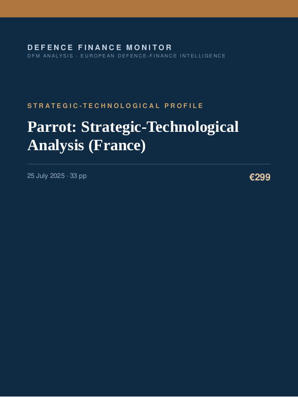 Cover of Parrot: Strategic-Technological Analysis (France)