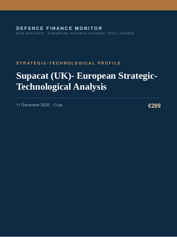 Cover of Supacat (UK)- European Strategic-Technological Analysis
