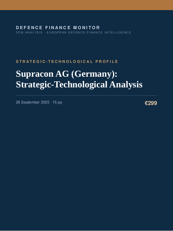 Cover of Supracon AG (Germany): Strategic-Technological Analysis
