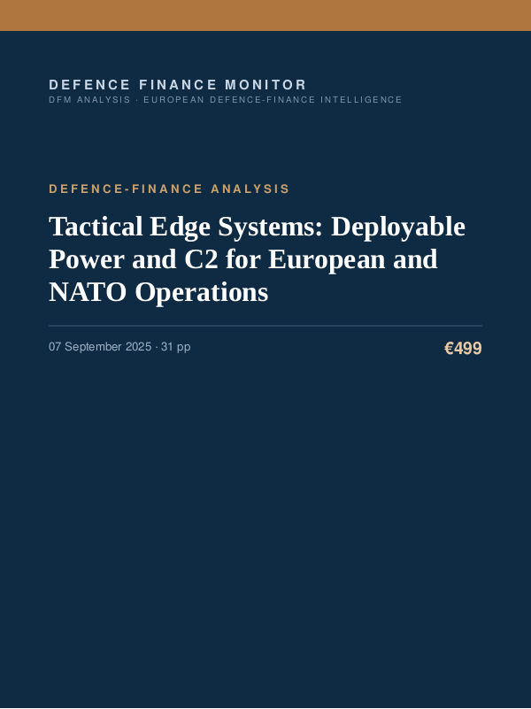 Cover of Tactical Edge Systems: Deployable Power and C2 for European and NATO Operations