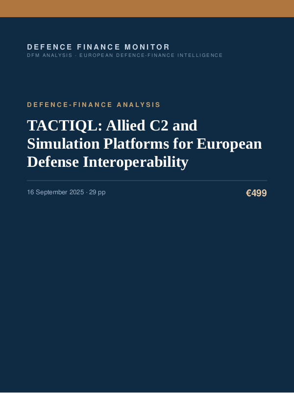 Cover of TACTIQL: Allied C2 and Simulation Platforms for European Defense Interoperability