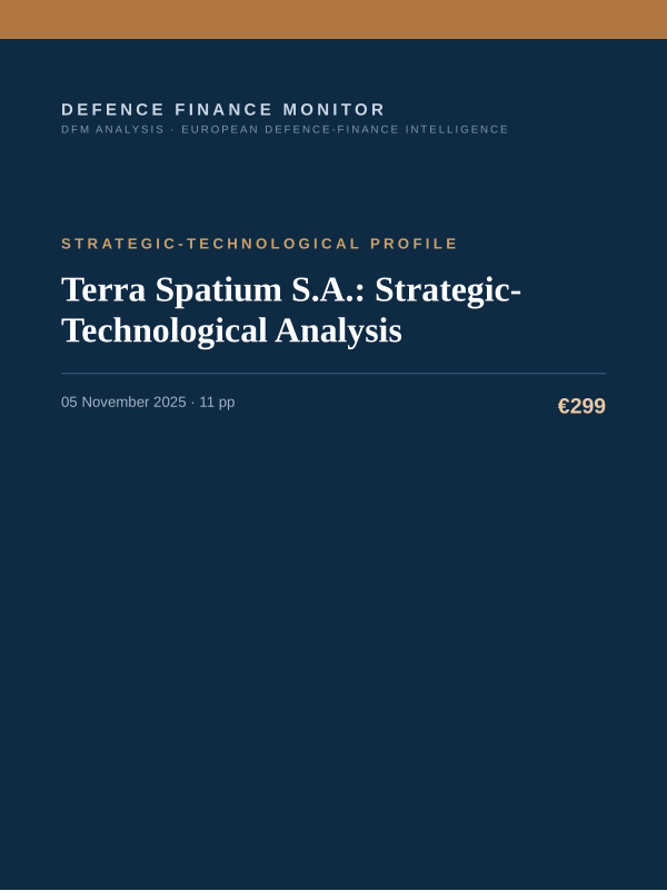 Cover of the DFM report “Terra Spatium S.A.: Strategic-Technological Analysis” — Strategic-Technological Profile, 11-page PDF